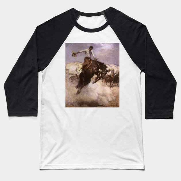 Breezy Riding by Koerner Baseball T-Shirt by MasterpieceCafe